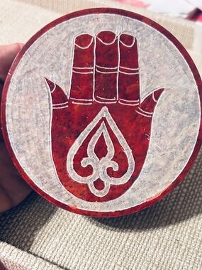 HAMSA Soapstone Trinket Box NEW Indaba Trading Company